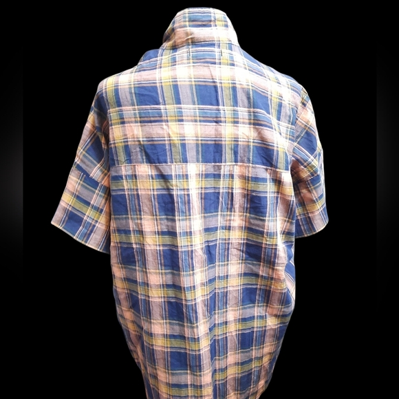 Madewell Blue and Orange Plaid Casual Shirt Small - Picture 11 of 11